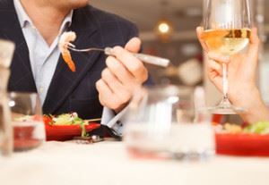 Couple having dinner